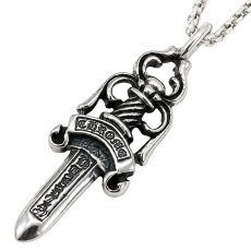 画像8: シルバー925 ダガー 剣  ペンダント バイカー クリアジルコニア ペンダント   メンズ シルバーネックレス シルバーアクセ ペンダントトップ ハード (8)