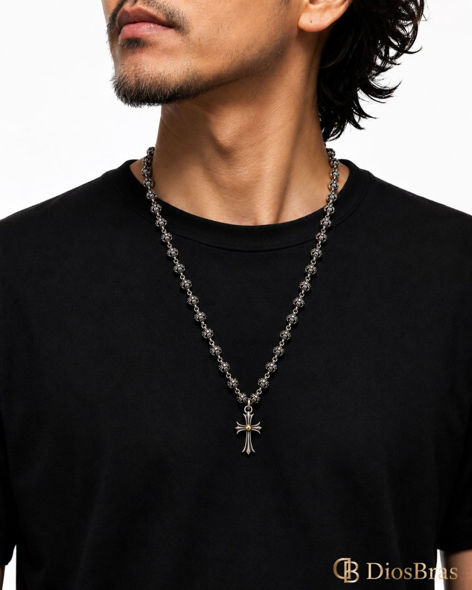 画像2: クロス ペンダント トップ クロス クロスボールチェーン ペンダント トップ　 シルバー９２５ ネックレス トップ メンズ ロザリオ [シルバーペンダント  十字架 クリスマス プレゼント (2)
