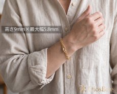 画像9: マンテル ステンレス シルバー925　馬蹄 アンカーフック チェーン マリーン ブレスレット シンプル マリーナ　マリン　ロロマリーナ  ゴールド シルバーメンズ レディース 女性 腕輪 金属アレルギー対応 (9)
