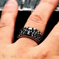 画像8: スカル ステンレス  リング  ステンレス  リング  シルバー 金属アレルギー対応 光沢 リング アクセサリー メンズ レディース (8)