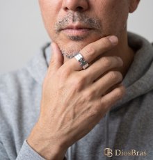画像7: ステンレス  リング  ２WAY　リング＆ネックレス　ステンレス  リング 永遠　FOREVER  エッジライン リング シルバー 金属アレルギー対応 光沢 リング アクセサリー メンズ レディース (7)