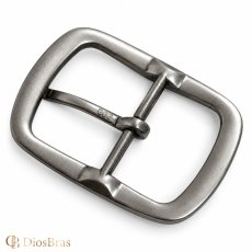 画像3: バックルのみ 金具 40mm幅 シルバー アンティークシルバー たる型 亜鉛合金製 金属製 バックル交換 バックルなしベルト用 レザークラフト (3)