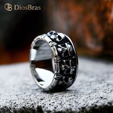 画像4: スカル ステンレス  リング  ステンレス  リング  シルバー 金属アレルギー対応 光沢 リング アクセサリー メンズ レディース (4)