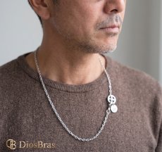 画像4: ステンレス製 イーグル メディスン ホイール イーグルヘッドフック 小豆チェーン　アズキチェーン  セット フェザーネックレス チェーン 留め具 カスタムパーツ　丸カン メディスンホイール (4)