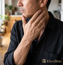 画像4: ステンレス チェーン 軽量 喜平 マリーナ マリンチェーン マリナ リング チェーン リング シルバー 金属アレルギー対応 光沢 ゴールド 金 リング アクセサリー メンズ レディースフリーサイズ（#25〜#15程度） (4)