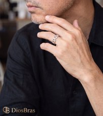 画像5: シルバーリング  リング マリーナ　マリン ロープ ステンレス 縄 チェーン　アンカー リング ツイスト 3つ編み 4つ編み シルバーアクセサリー メンズ 指輪 フリーサイズ（#23〜#13) (5)