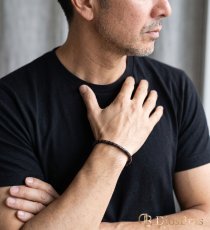 画像2: ブレスレット タイガーアイ レッドタイガーアイ シーセディメントジャスパー 溶岩石 ヘマタイトステンレス メンズ レディース 革 ラップブレスレット ペアブレスレット ペア ブレスレット バックル ステンレス 金属アレルギー (2)