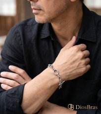 画像2: マンテル ステンレス シルバー925 ツイスト ロープ ねじり 馬蹄 アンカーフック チェーン マリーン ブレスレット シンプル マリーナ　マリン　ロロマリーナ シルバーメンズ レディース 女性 腕輪 金属アレルギー対応 (2)