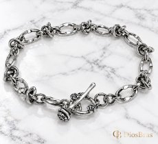 画像7: 薔薇　ローズリンク ブレスレット ダブルクリップ シルバー925 ステンレス シルクリンク フック デザインチェーン アンカー チェーン ブレスレット シンプル マリーナ　マリン　ロロマリーナ  ゴールド シルバーメンズ レディース 女性 腕輪 金属アレルギー対応 (7)
