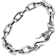 画像11: ブレスレット 馬蹄　ホースシュー アラベスク ブレスレット ダブルクリップ シルバー925 長あずき 小豆チェーン シルクリンク フック デザインチェーン アンカー チェーン ブレスレット シンプル　ロロマリーナ  ゴールド シルバーメンズ レディース 女性 金属アレルギー (11)