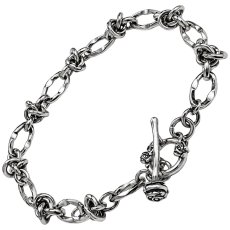 画像9: 薔薇　ローズリンク ブレスレット ダブルクリップ シルバー925 ステンレス シルクリンク フック デザインチェーン アンカー チェーン ブレスレット シンプル マリーナ　マリン　ロロマリーナ  ゴールド シルバーメンズ レディース 女性 腕輪 金属アレルギー対応 (9)