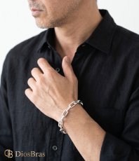 画像9: ブレスレット 馬蹄　ホースシュー アラベスク ブレスレット ダブルクリップ シルバー925 長あずき 小豆チェーン シルクリンク フック デザインチェーン アンカー チェーン ブレスレット シンプル　ロロマリーナ  ゴールド シルバーメンズ レディース 女性 金属アレルギー (9)