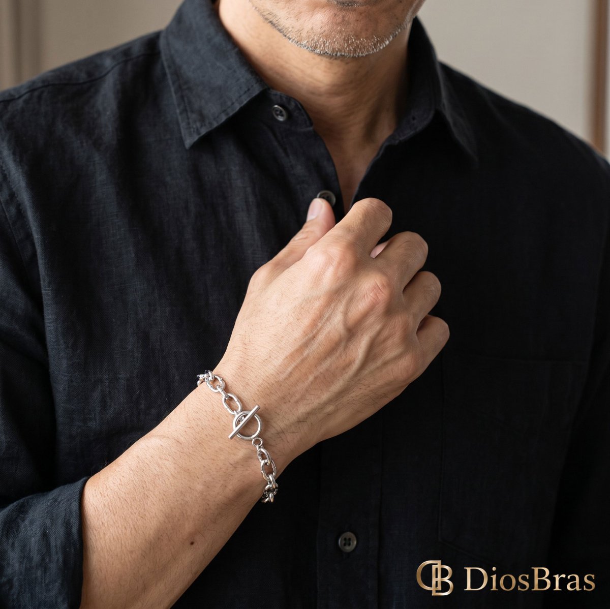 画像9: ブレスレット ステンレス マンテルチェーン アンカー チェーン ダイヤモンドカット カッティング 馬蹄フック ホースシュー ブレスレット コイン シンプル マリーナ　マリン　ロロマリーナ  ゴールド カニカン シルバーメンズ レディース 女性 腕輪 金属アレルギー対応 (9)