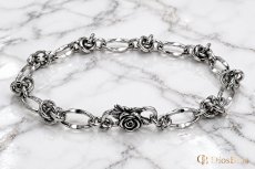 画像5: 薔薇　ローズリンク ブレスレット ダブルクリップ シルバー925 ステンレス シルクリンク フック デザインチェーン アンカー チェーン ブレスレット シンプル マリーナ　マリン　ロロマリーナ  ゴールド シルバーメンズ レディース 女性 腕輪 金属アレルギー対応 (5)