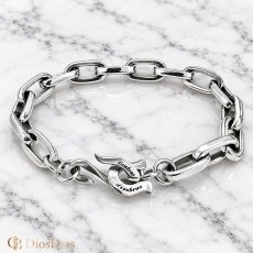 画像8: ブレスレット 馬蹄　ホースシュー アラベスク ブレスレット ダブルクリップ シルバー925 長あずき 小豆チェーン シルクリンク フック デザインチェーン アンカー チェーン ブレスレット シンプル　ロロマリーナ  ゴールド シルバーメンズ レディース 女性 金属アレルギー (8)