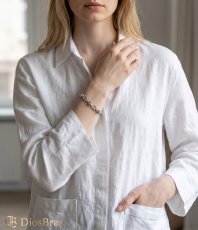 画像3: 薔薇　ローズリンク ブレスレット ダブルクリップ シルバー925 ステンレス シルクリンク フック デザインチェーン アンカー チェーン ブレスレット シンプル マリーナ　マリン　ロロマリーナ  ゴールド シルバーメンズ レディース 女性 腕輪 金属アレルギー対応 (3)
