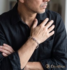 画像6: 薔薇　ローズリンク ブレスレット ダブルクリップ シルバー925 ステンレス シルクリンク フック デザインチェーン アンカー チェーン ブレスレット シンプル マリーナ　マリン　ロロマリーナ  ゴールド シルバーメンズ レディース 女性 腕輪 金属アレルギー対応 (6)