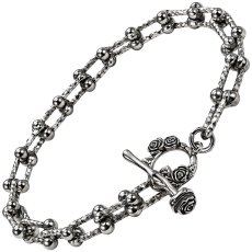画像10: 薔薇　ローズリンク 馬蹄 Uリンク カット カッティング ブリリアントカット ブレスレット ダブルクリップ シルバー925 ステンレス シルクリンク フック デザインチェーン アンカー チェーン シンプル マリーナ マリン ゴールド シルバーメンズ レディース 金属アレルギー対応 (10)