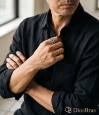 画像4: トランプ リング メンズ 指輪 ステンレス エース リング  鏡面 ボリューム 重厚感 メンズ 指輪 メンズ アクセサリー シルバーリング シルバーアクセサリー メンズ (4)
