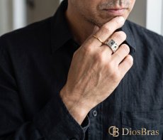 画像2: トランプ リング メンズ 指輪 ステンレス エース リング  鏡面 ボリューム 重厚感 メンズ 指輪 メンズ アクセサリー シルバーリング シルバーアクセサリー メンズ (2)