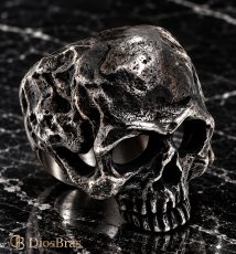 画像5: スカル ステンレス  リング 燻し スカルヘッド シルバー 金属アレルギー対応 アクセサリー メンズ レディース (5)