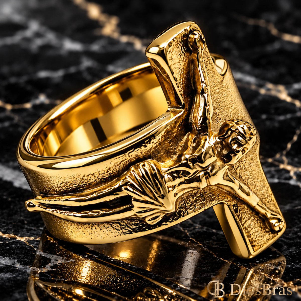 画像7: クロス キリスト クリスチャン ステンレス リング 燻し 十字架 シルバー 金属アレルギー対応 アクセサリー メンズ レディース (7)