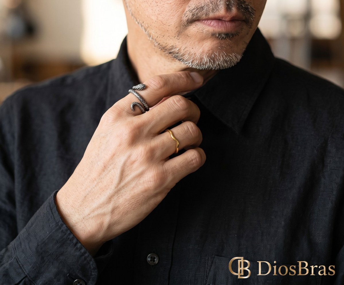 画像3: クロス キリスト クリスチャン ステンレス リング 燻し 十字架 シルバー 金属アレルギー対応 アクセサリー メンズ レディース (3)
