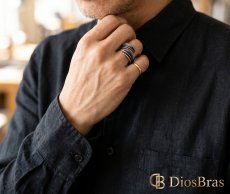 画像2: ステンレス フェザー 羽根 ネイティブ リング シルバー 金属アレルギー対応 光沢 アクセサリー メンズ レディース (2)