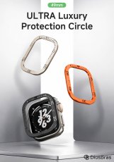 画像3: アップルウォッチ フロントカバー 前面保護 apple watch  49mm ULTRA ウルトラ 全面保護　ケース　カバー　ラグスポ 高級  おしゃれ バタフライバックル ブラック／オレンジ／チタニウム メンズ  スポーツ　ステンレス ウルトラ ULTRA/1/2/3/4 (3)