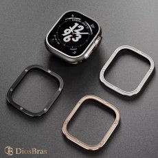 画像1: アップルウォッチ フロントカバー 前面保護 apple watch  49mm ULTRA ウルトラ ケース　カバー　ラグスポ 高級  おしゃれ バタフライバックル ブラック／オレンジ／チタニウム メンズ  スポーツ　ステンレス ウルトラ ULTRA/1/2/3/4 (1)
