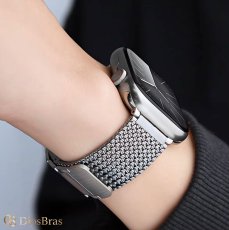 画像4: メッシュ　網目 アップルウォッチ バンド  ベルト apple watch ステンレス チタン バンド 49mm 44mm/45mm/46ｍｍ ULTRA ウルトラ バンド ベルト ラバーバンド 高級  バックル バタフライバックル ブラック オレンジ メンズ  スポーツ シリコン 6/7/8/9/10/11/12ULTRA/SE (4)