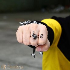 画像3: ステンレス リング 猫　ネコ キャット リング 巻き付き　寄り添い シルバー 金属アレルギー対応 光沢 アクセサリー メンズ レディース (3)