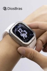 画像5: アップルウォッチ フロントカバー 前面保護 apple watch  49mm ULTRA ウルトラ ケース　カバー　ラグスポ 高級  おしゃれ バタフライバックル ブラック／オレンジ／チタニウム メンズ  スポーツ　ステンレス ウルトラ ULTRA/1/2/3/4 (5)