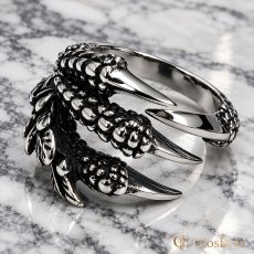 画像6: リング ステンレス ドラゴン 龍 竜 クロウ 爪 リング シルバー  金属アレルギー対応 光沢 アクセサリー メンズ レディース (6)