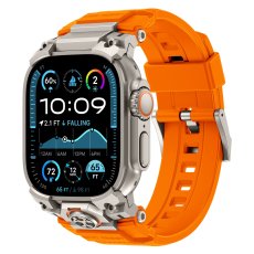 画像13: アップルウォッチ バンド  ベルト apple watch 49mm 44mm/45mm/46ｍｍ ULTRA ウルトラ バンド ベルト ラバーバンド 高級  RUBBER おしゃれ バタフライバックル ブラックチタニウム メンズ  スポーツ　シリコン   6 /7/8/9/10/11/12/ULTRA/1/2/3/4/SE (13)