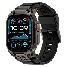 画像15: アップルウォッチ バンド  ベルト apple watch 49mm 44mm/45mm/46ｍｍ ULTRA ウルトラ バンド ベルト ラバーバンド 高級  RUBBER おしゃれ バタフライバックル ブラックチタニウム メンズ  スポーツ　シリコン   6 /7/8/9/10/11/12/ULTRA/1/2/3/4/SE (15)