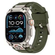 画像14: アップルウォッチ バンド  ベルト apple watch 49mm 44mm/45mm/46ｍｍ ULTRA ウルトラ バンド ベルト ラバーバンド 高級  RUBBER おしゃれ バタフライバックル ブラックチタニウム メンズ  スポーツ　シリコン   6 /7/8/9/10/11/12/ULTRA/1/2/3/4/SE (14)
