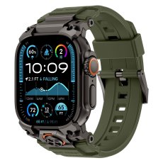 画像19: アップルウォッチ バンド  ベルト apple watch 49mm 44mm/45mm/46ｍｍ ULTRA ウルトラ バンド ベルト ラバーバンド 高級  RUBBER おしゃれ バタフライバックル ブラックチタニウム メンズ  スポーツ　シリコン   6 /7/8/9/10/11/12/ULTRA/1/2/3/4/SE (19)