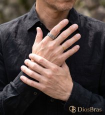 画像5: ステンレス　 チェーン　喜平 リング 金属アレルギー対応 光沢  アクセサリー メンズ レディース (5)