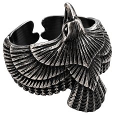 画像5: ステンレス イーグル フェザー 羽根 ネイティブ リング シルバー 金属アレルギー対応 光沢 アクセサリー メンズ レディース (5)