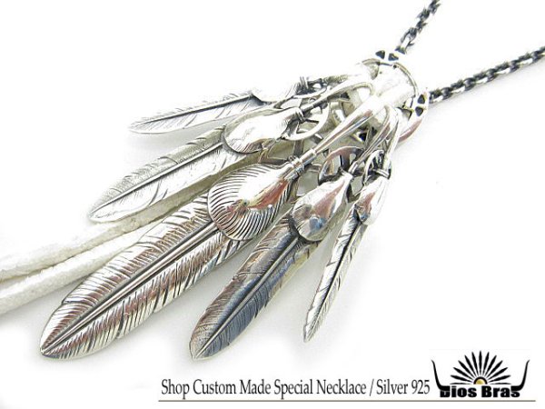 画像3: 【diosbras-ディオブラス-】フェザーコンビネーションネックレスシルバー925チェーン (3)