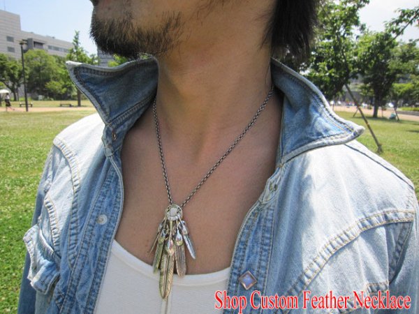 画像2: 【diosbras-ディオブラス-】フェザーコンビネーションネックレスシルバー925チェーン (2)