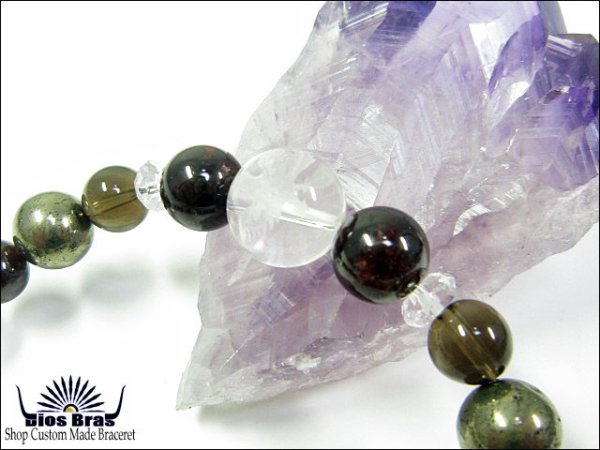 画像2: 【diosbras-ディオブラス-】【全国送料無料】2龍彫刻 ドラゴンカービング【アパタイト】【パイライト】【ホークアイ】【水晶】【スモーキークオーツ【煙水晶】 ブレスレット 数珠 【パワーストーン】【念珠】【天然石ブレス】【【風水グッズ 】【開運アイテム】【お守り】 (2)