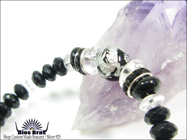 画像3: 【diosbras-ディオブラス-】【全国送料無料】龍彫刻ドラゴンカービング【オニキス】×【水晶】×【ブラックジルコニア】ブレスレット 数珠 竜 カットオニキス 【パワーストーン】【お数珠】【念珠】【天然石ブレス】【【風水グッズ 】【開運アイテム】【お守り】 (3)