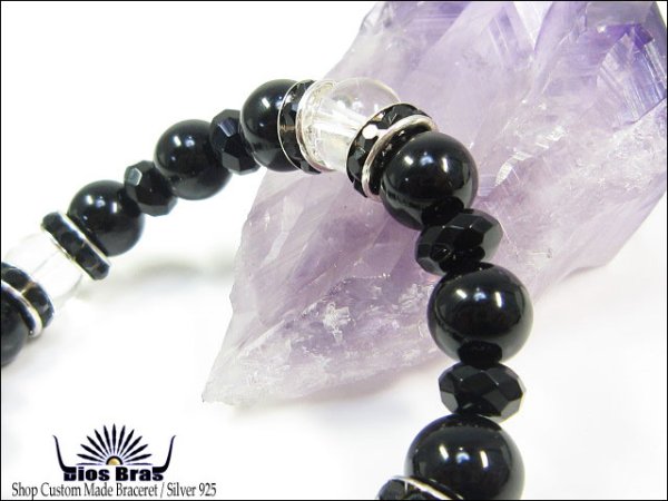 画像3: 【diosbras-ディオブラス-】【全国送料無料】龍彫刻ドラゴンカービング【オニキス】×【水晶】×【ブラックジルコニア】ブレスレット 数珠 竜 カットオニキス 【パワーストーン】【お数珠】【念珠】【天然石ブレス】【【風水グッズ 】【開運アイテム】【お守り】 (3)