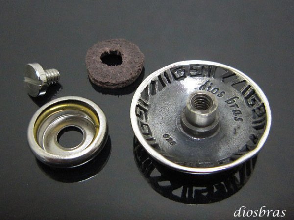 画像4: 【diosbras-ディオブラス-】【送料無料!!】【品番c】サンフェイスホピデザイン【M】 ココペリインディアンコンチョシルバー925コンチョ (ネジ式) (4)