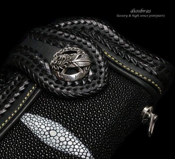 画像3: ジョイントパーツ ウォレット接続パーツ ドロップハンドル  コンチョ シルバー925 【J2】 (ネジ式)レザー ロング ウォレット 財布 メンズ レディース【diosbras-ディオブラス-】【メール便送料無料!!】 (3)