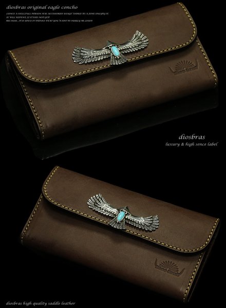 画像4: 【diosbras-ディオブラス】【全国送料無料】【品番ND】【NE】イーグル コンチョ フェザー アラベスク シルバー925 フェザーネックレス ターコイズ オニキス (4)