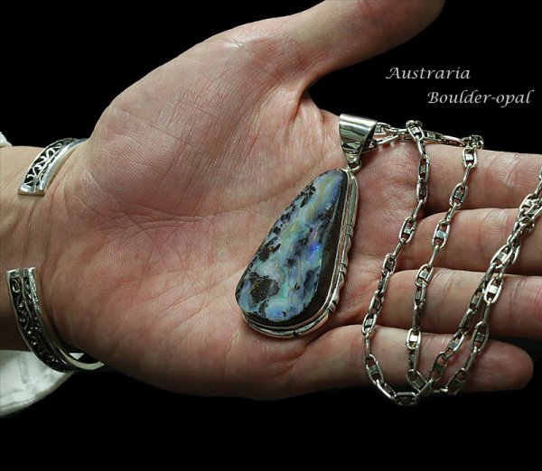 画像3: 【diosbras-ディオブラス-】一点物ボルダー  オパール 特大サイズ ペンダント ネックレス OPAL オーストラリア原産 原石カット (3)