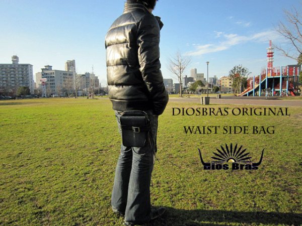 画像5: 【diosbras-ディオブラス】本革 サイドバック スティングレイ カット エイ革使用  スティングレー ウエストバック 牛革 ウォレットホルダー サイドバック 携帯 タバコ ケース【CE】 (5)